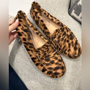 Tod's Brown Leopard Print Moccasins